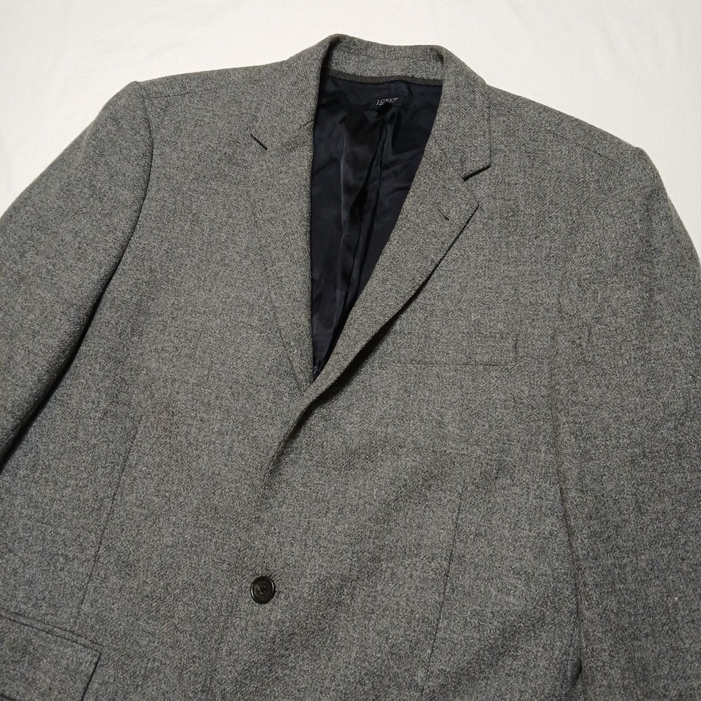 J‎ Crew Mens Ludlow Blazer Gray Yorkshire Tweed Wool By Moon Size 44R